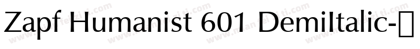 Zapf Humanist 601 DemiItalic字体转换